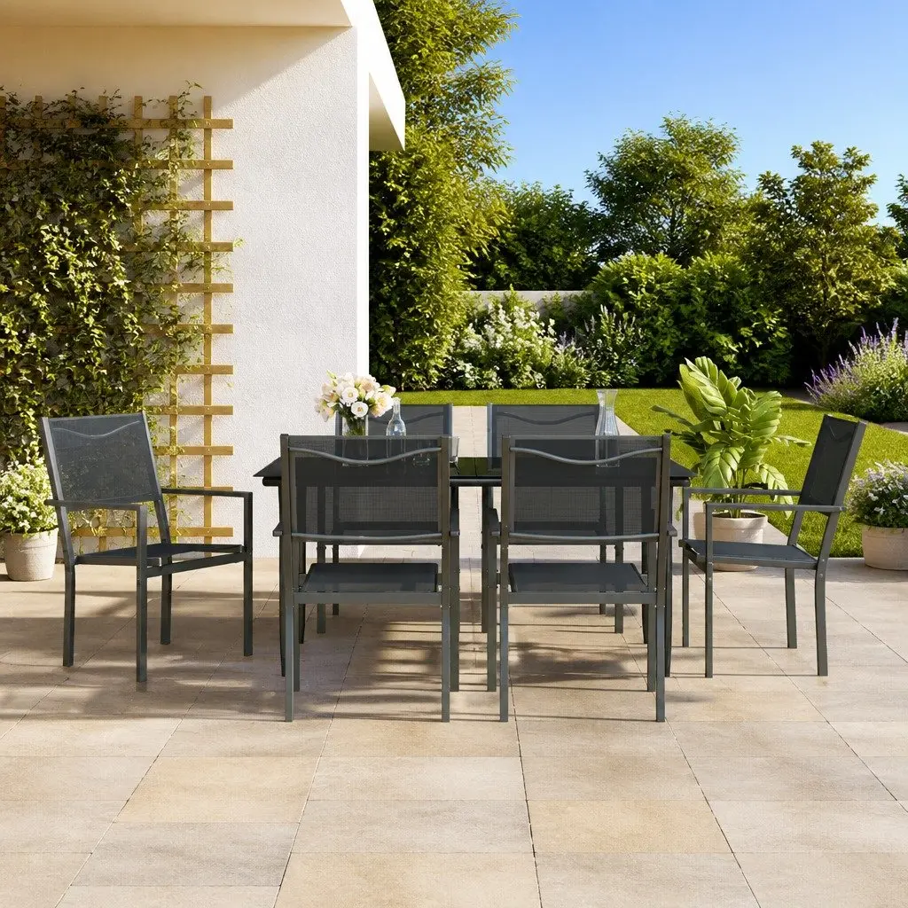 7-Piece Garden Dining Set for Outdoor Use