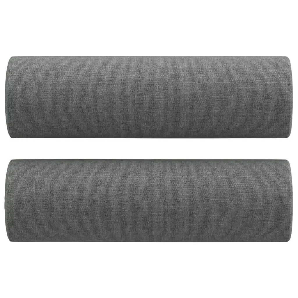 2-Seater Sofa Grey Fabric Modern Couch Metal Frame Living Room Furniture