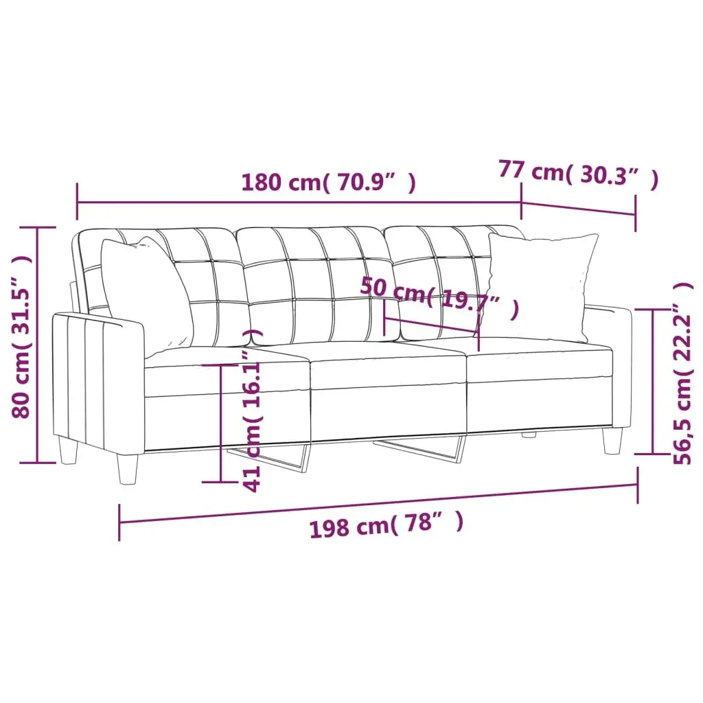 3-Seater Sofa for Family and TV Time