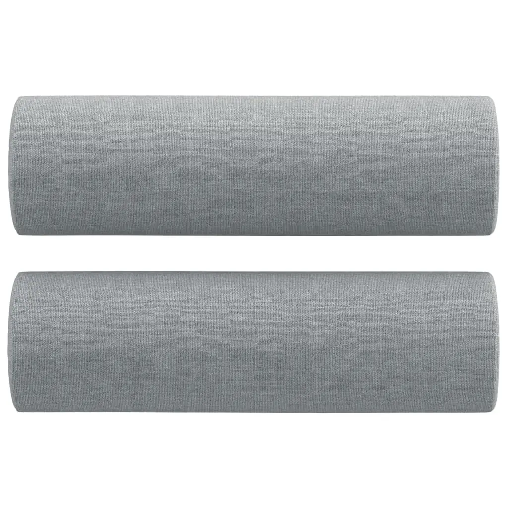 2-Seater Sofa with Throw Pillows Grey Fabric Lounge Couch Modern Design 120cm