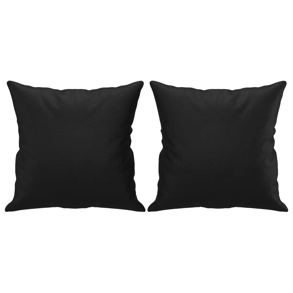 2-Seater Sofa Faux Leather 140cm Black Modern Lounge Couch