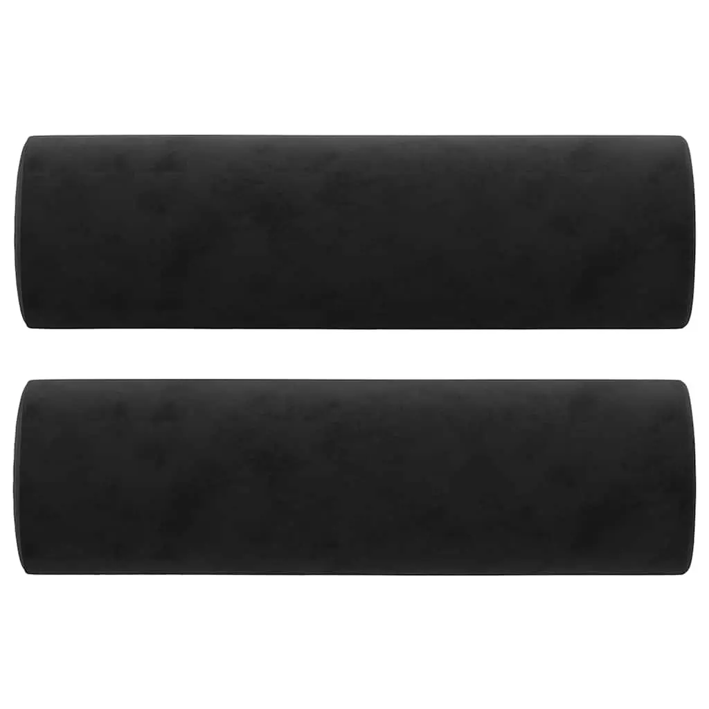 2-Seater Sofa Velvet Black 140cm Modern Couch