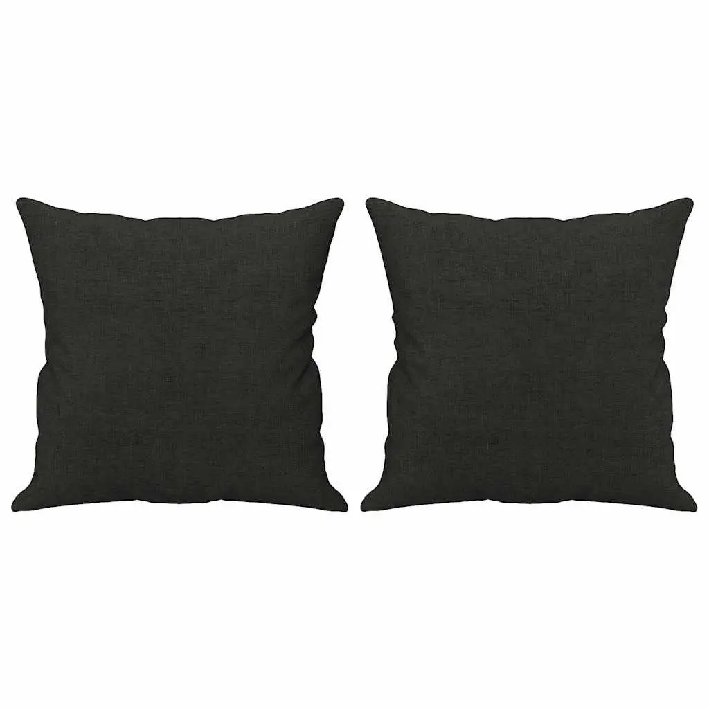 2-Seater Sofa Black Fabric 140cm Modern Lounge Couch