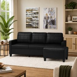 Practical 3-Seater Sofa with Footstool for Everyday Use