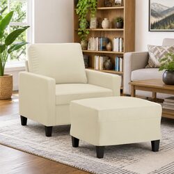 Practical Sofa Chair with Footstool for Everyday Use