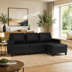 Practical 3-Seater Sofa and Footstool for Any Home
