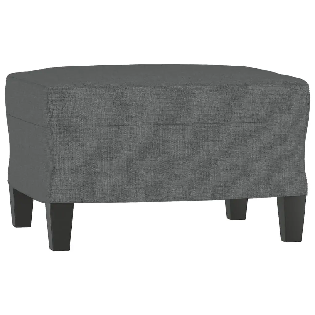 Grey Fabric Sofa Chair with Footstool Armchair Living Room Relaxing Seating