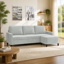 3-Seater Sofa with Footstool: Ideal for Living Spaces