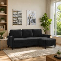 Versatile Black Velvet Sofa for Your Home Needs