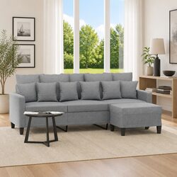 Practical 3-Seater Sofa and Footstool for Your Home