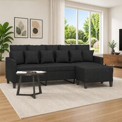 Practical 3-Seater Sofa with Footstool for Everyday Use