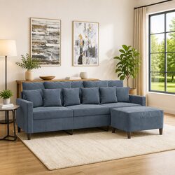 Ideal 3-Seater Sofa with Footstool for Everyday Use