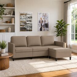 Practical 3-Seater Sofa and Footstool for Any Home