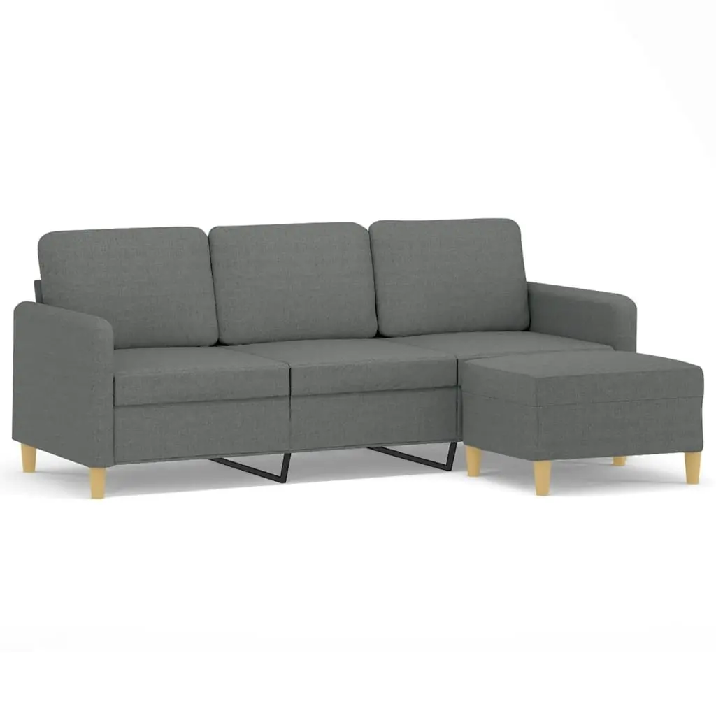 3-Seater Sofa with Footstool for Home Use