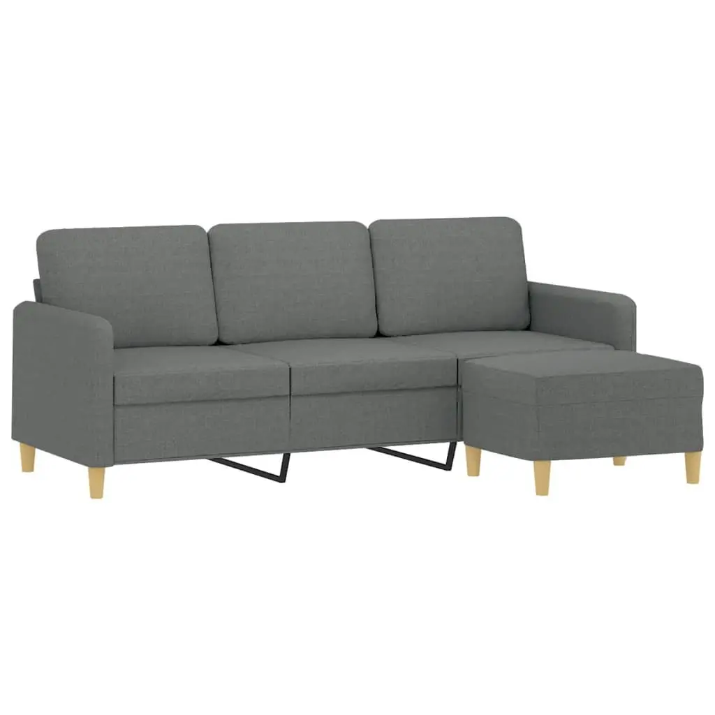 3-Seater Sofa with Footstool for Home Use