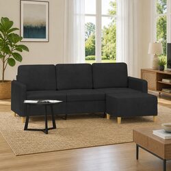 Practical 3-Seater Sofa with Footstool for Any Room