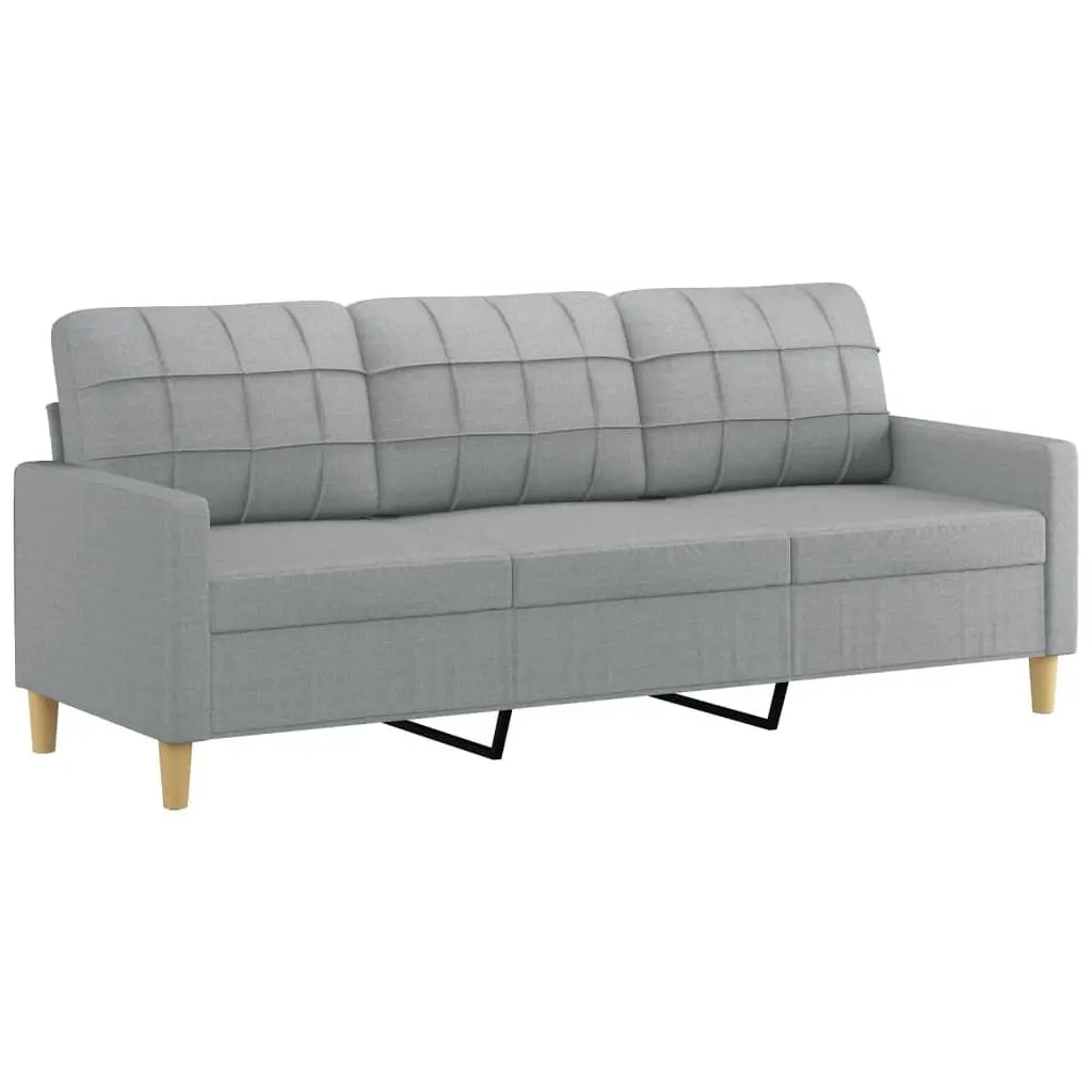 3 Piece Grey Sofa Set for Relaxation