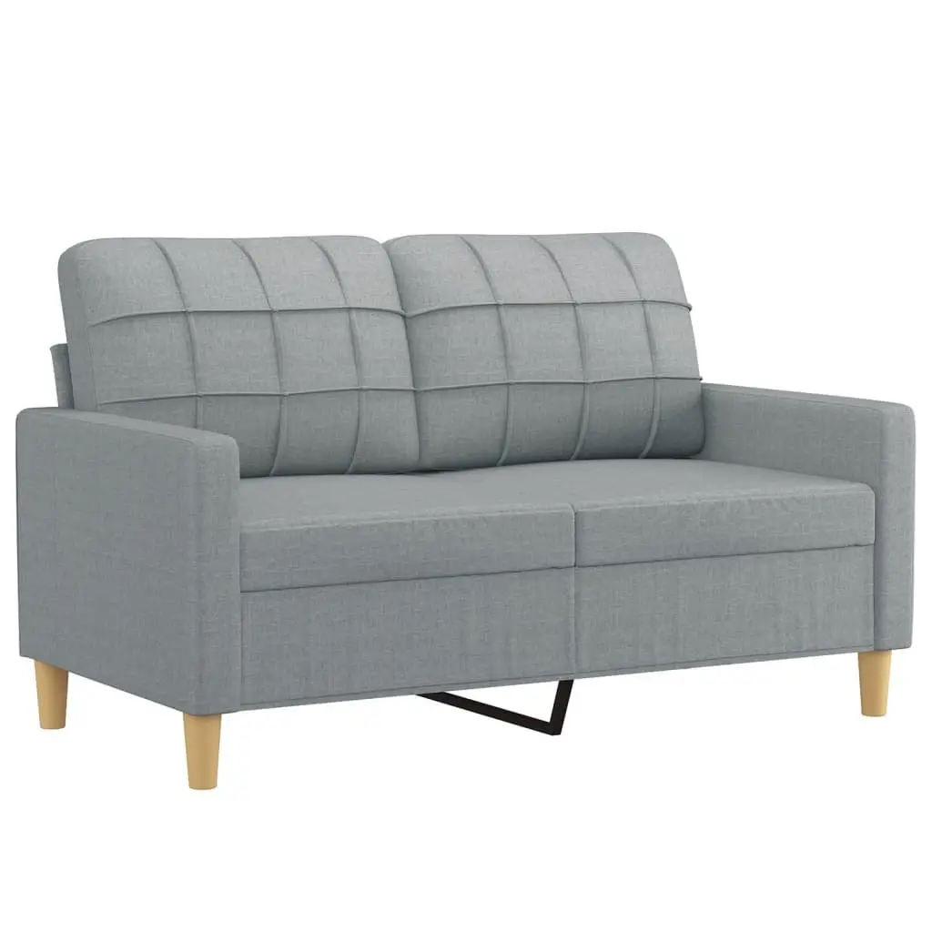 2 Piece Sofa Set in Grey Fabric