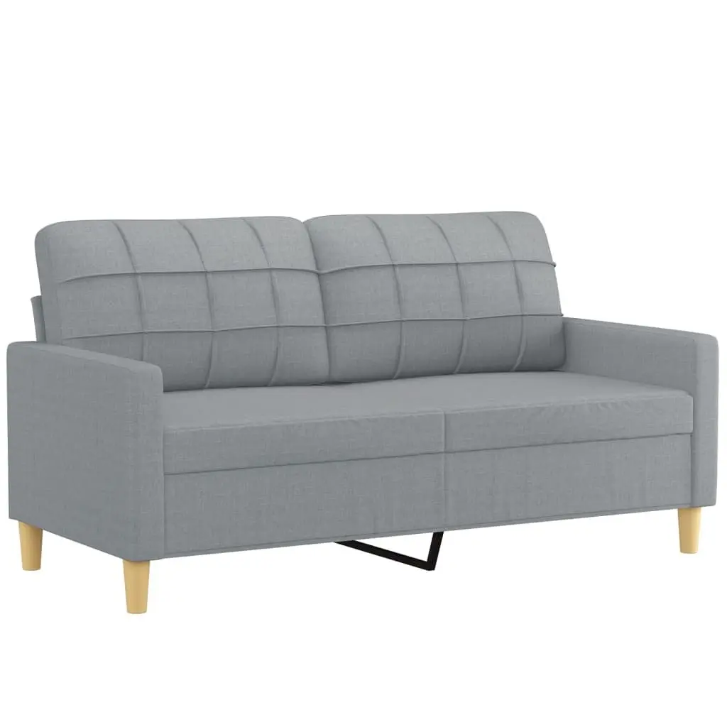 2 Piece Sofa Set in Grey Fabric
