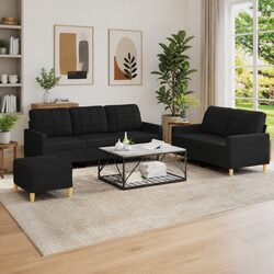 3 Piece Sofa Set with Footstool: Ideal for Relaxation Spaces