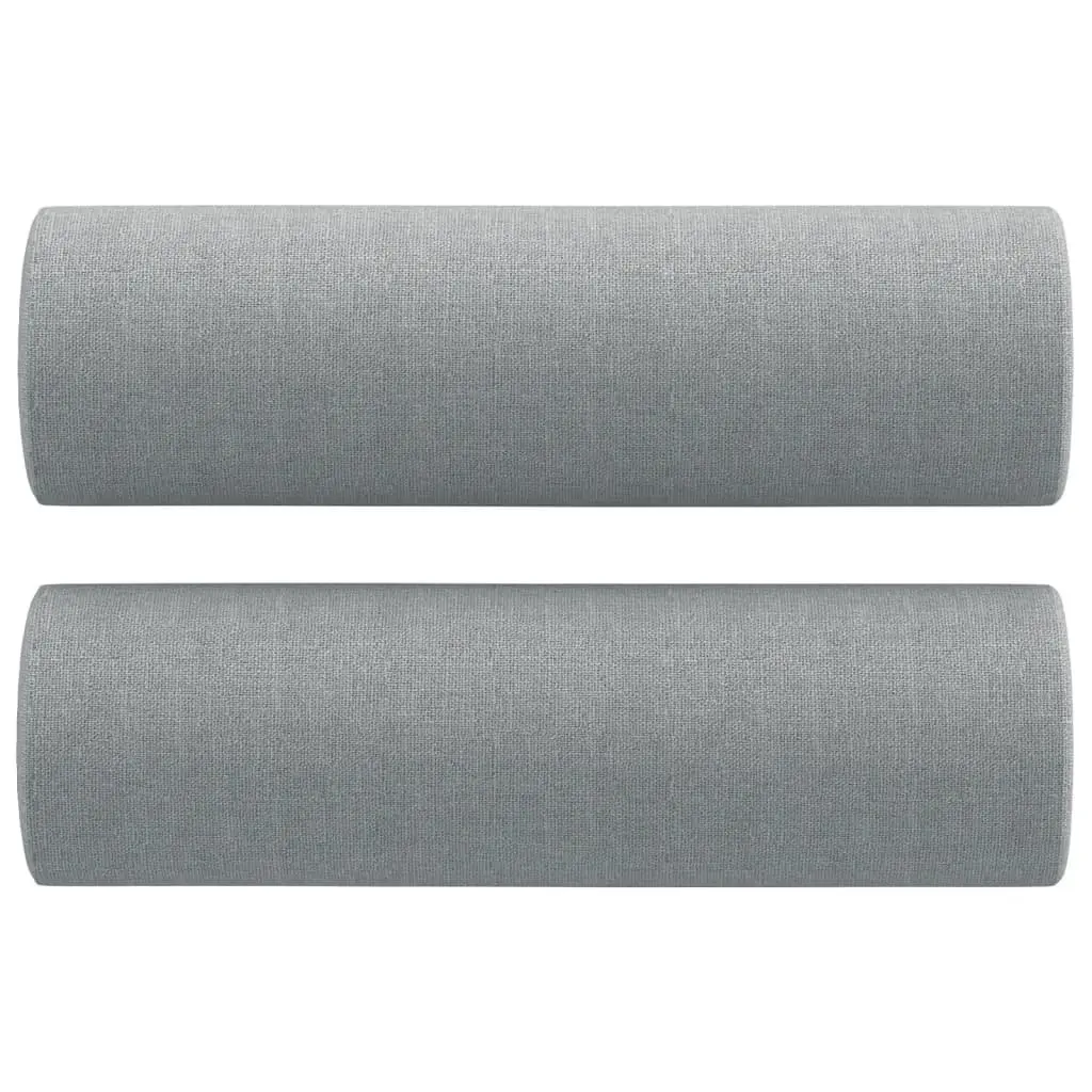 Sofa Set Fabric Grey 2 Piece Lounge Suite Couch