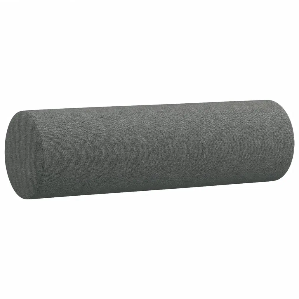3 Piece Lounge Set Grey Fabric with Footstool and Pillows for Living Room Furniture