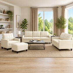 Practical 4 Piece Sofa Set for Any Living Space