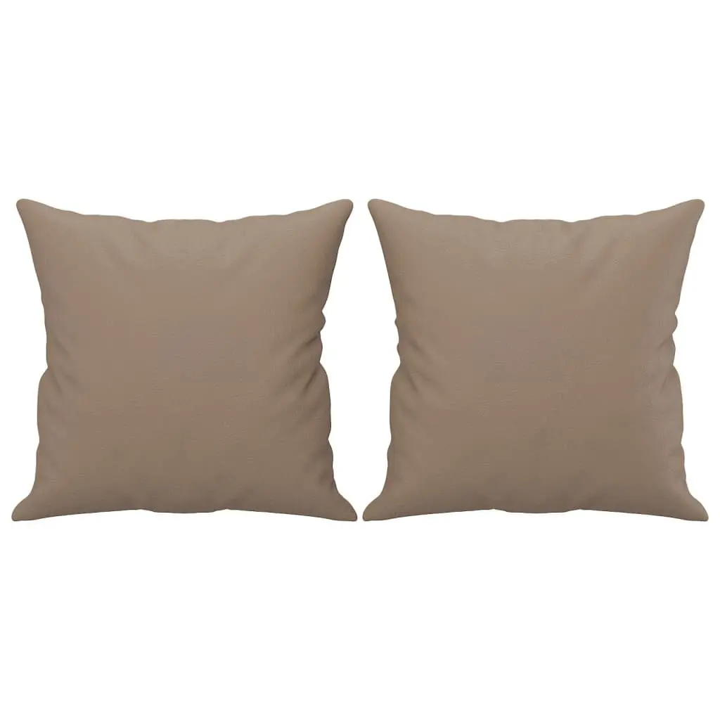 3 Piece Sofa Set Faux Leather Brown Living Room Couch with Throw Pillows