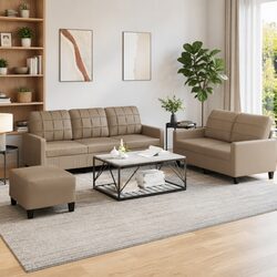 Versatile 3 Piece Sofa Set with Armchairs and Footstool