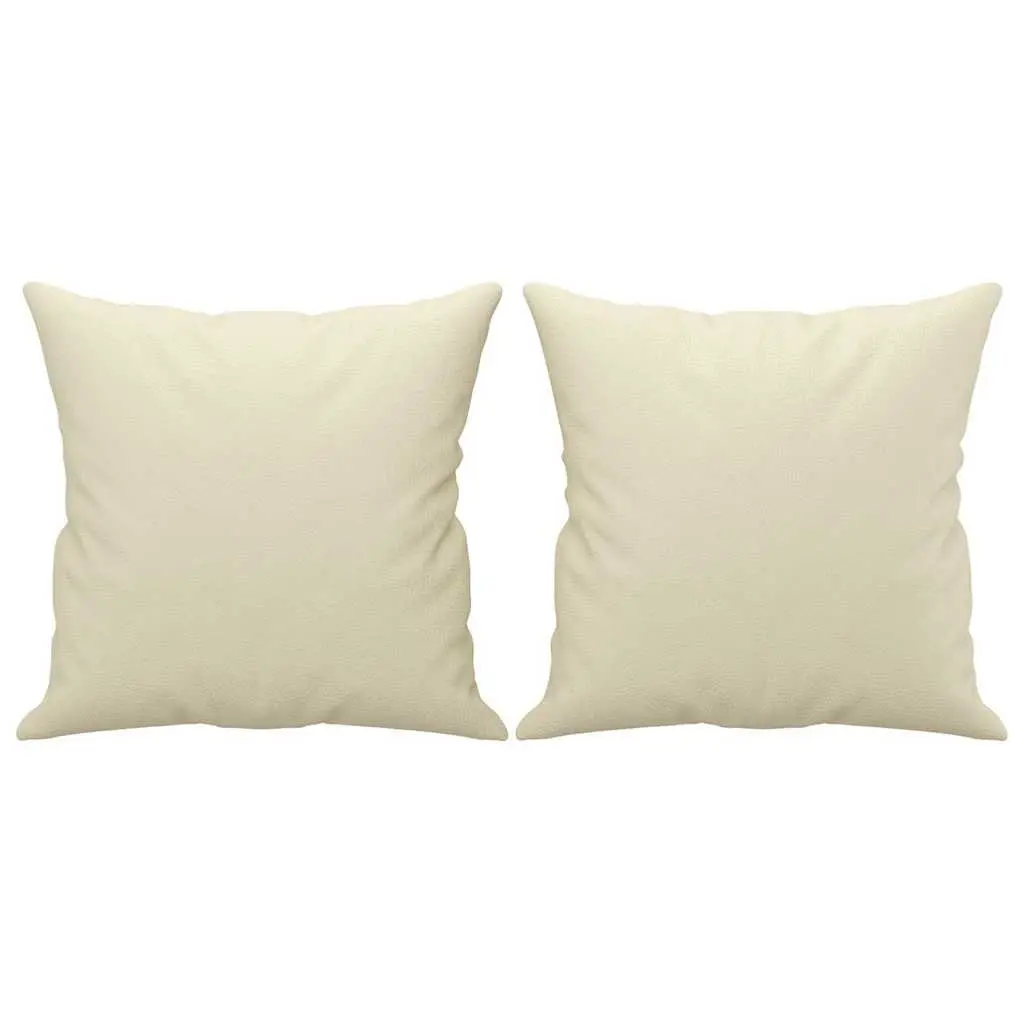 2 Piece Sofa Set Faux Leather Cream Lounge Suite Couch