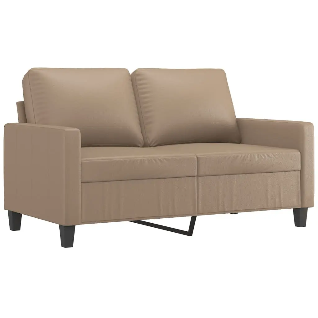 Sofa Set Faux Leather 2 Piece Brown Living Room Furniture