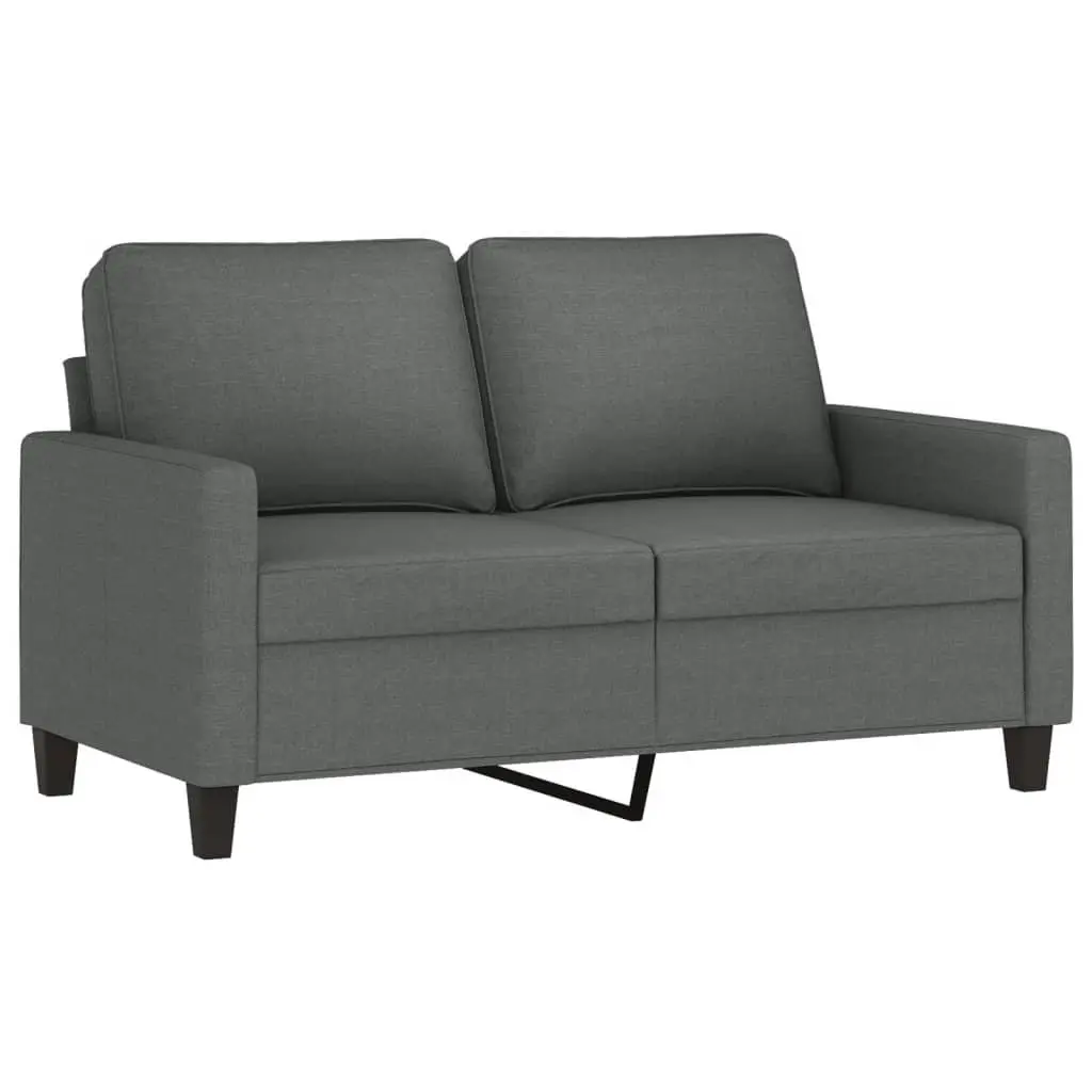 4 Piece Sofa Set with Footstool Grey Fabric Lounge Suite Living Room Furniture