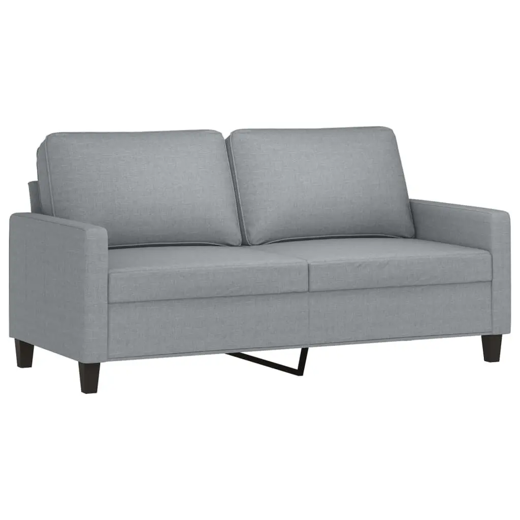 Grey Fabric Sofa Set 2 Piece Suite with Cushions Living Room Seating