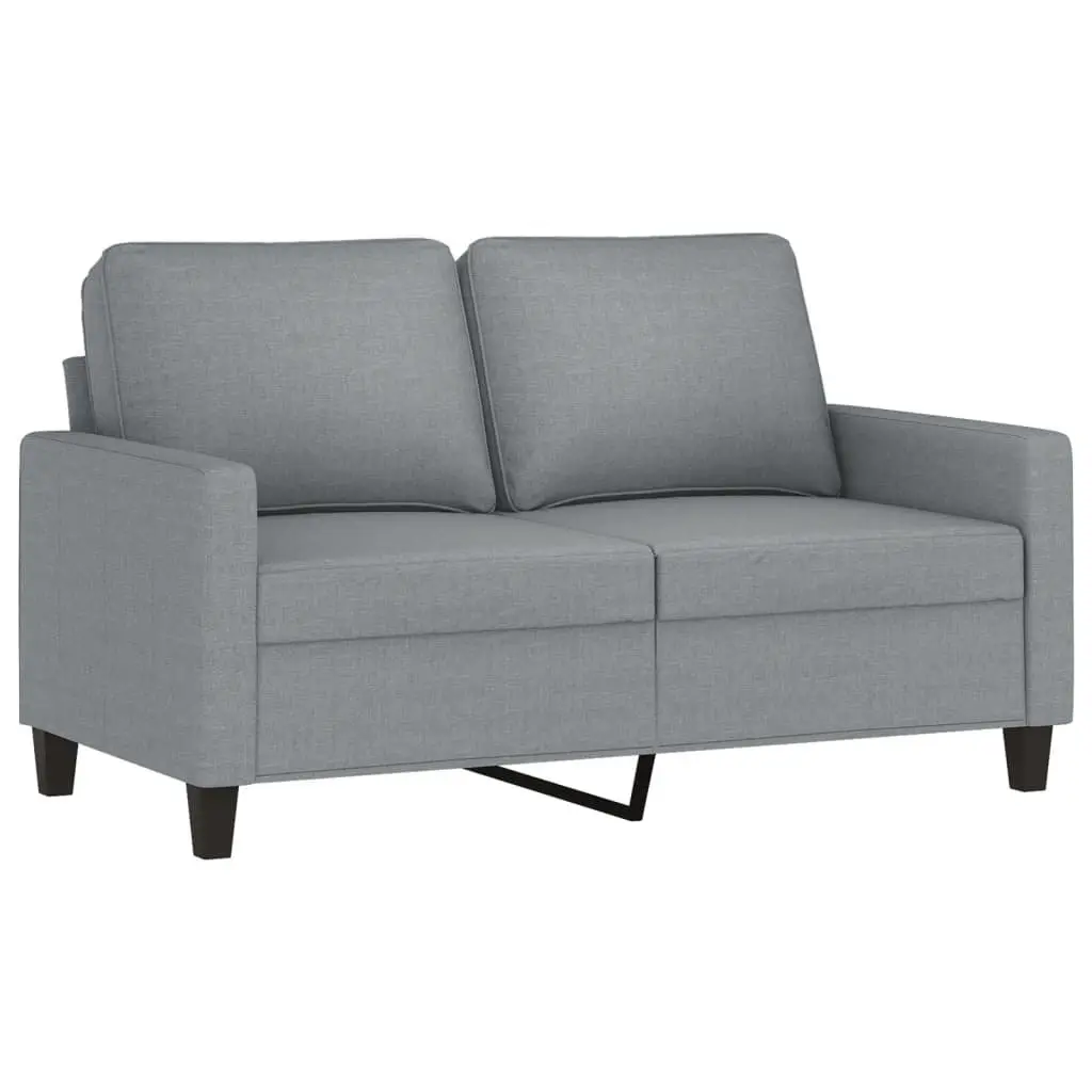 3 Piece Grey Sofa Set with Footstool