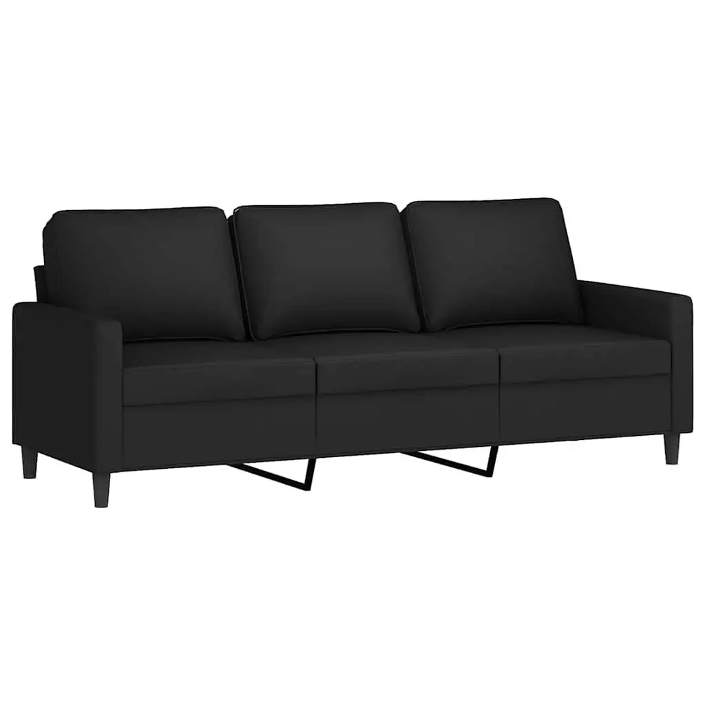 2 Piece Sofa Set Velvet Black