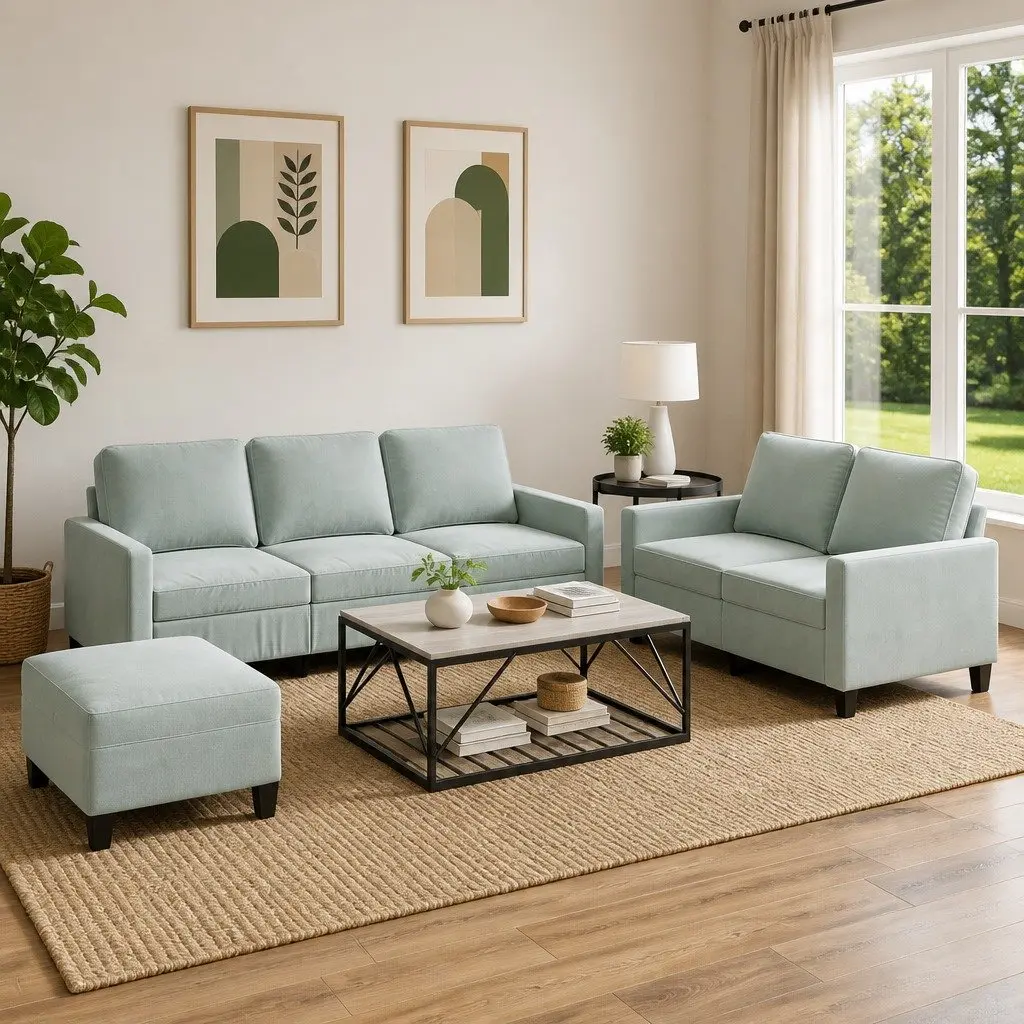 3 Piece Sofa Set for Relaxing and Socializing