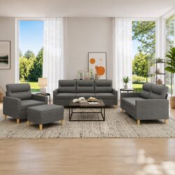 Real-Life Applications of 4 Piece Grey Sofa Set