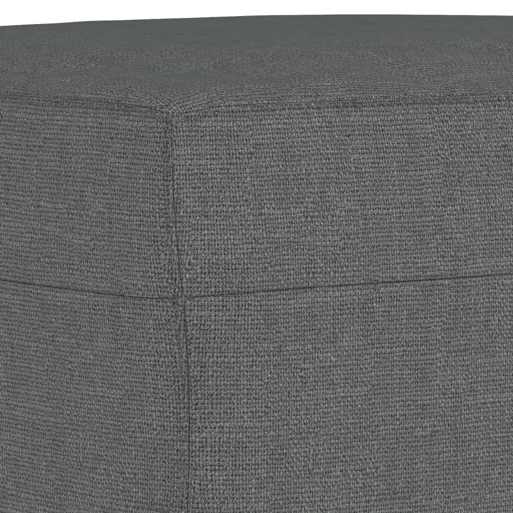 4 Piece Grey Fabric Sofa Set Padded Seat Armrests Living Room