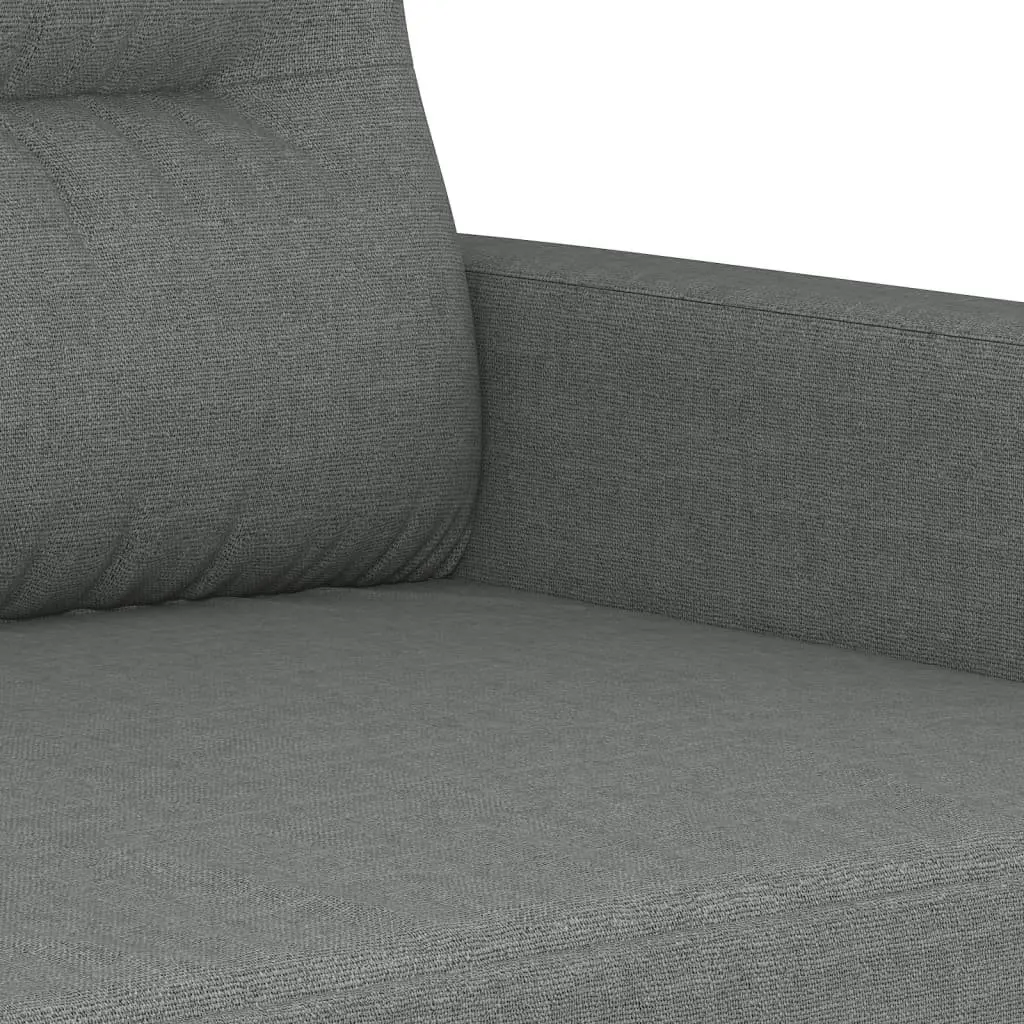2 Piece Sofa Set Grey Fabric Upholstery Living Room Furniture