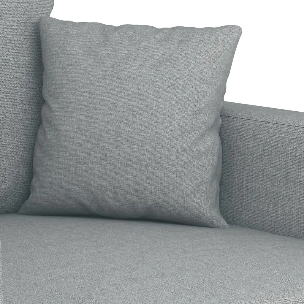 2 Piece Sofa Set Grey Fabric Construction for Living Room Seating