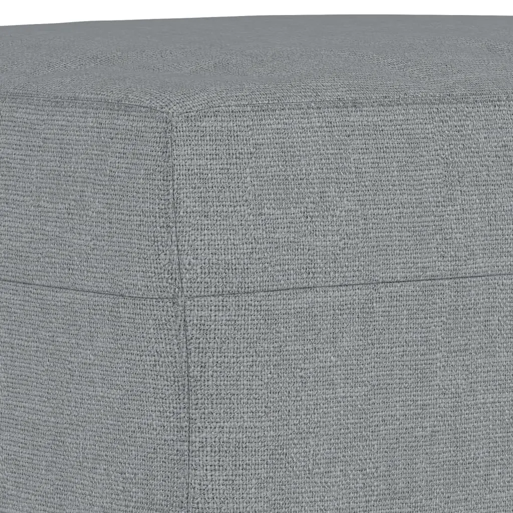 3 Piece Sofa Set Fabric Grey Lounge with Cushions and Footstool