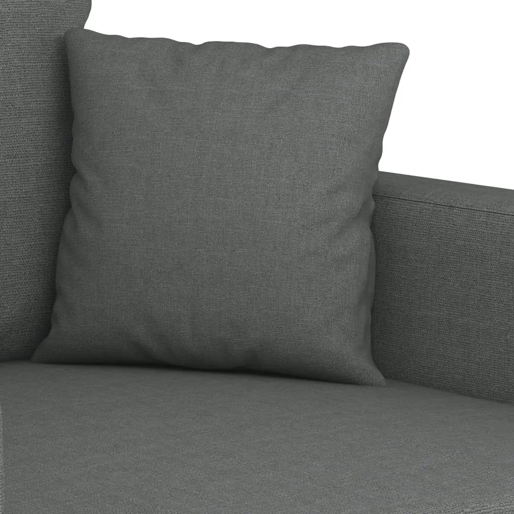 2 Piece Sofa Set Grey Fabric Couch Cushions Living Room Furniture Seating Suite
