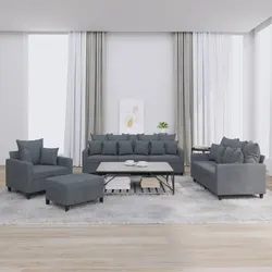 Ideal 4 Piece Sofa Set with Footstool for Relaxing at Home