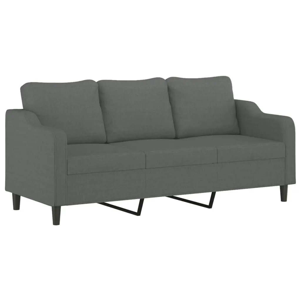 3 Piece Sofa Set Fabric Grey