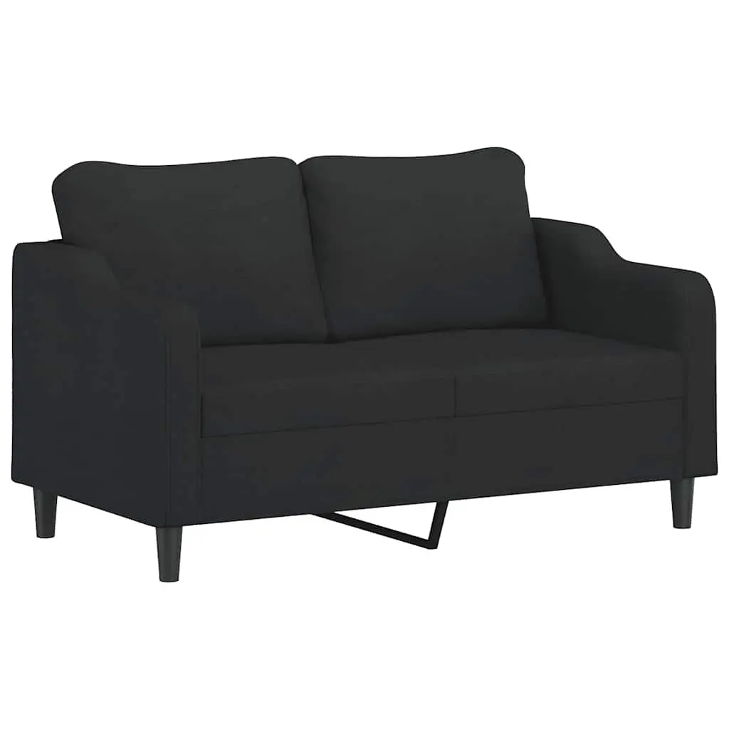 3 Piece Sofa Set Fabric Black Living Room Lounge Suite