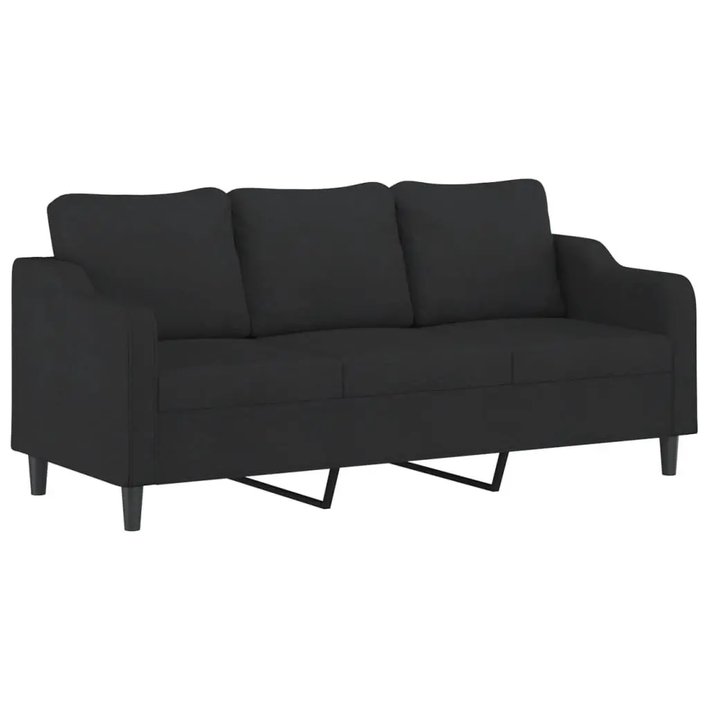 2 Piece Black Sofa Set for Living Spaces
