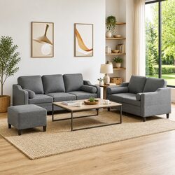 3 Piece Sofa Set for Compact Living Spaces