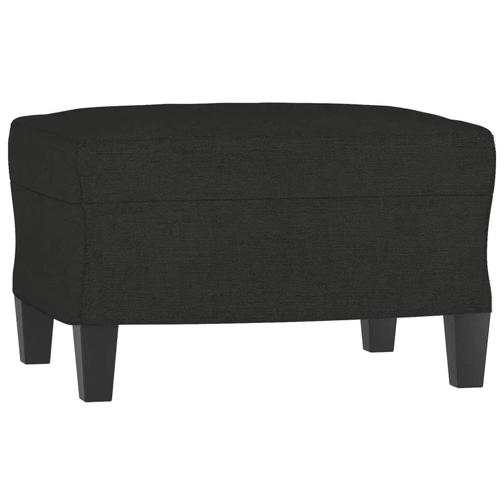 3 Piece Sofa Set Fabric Black