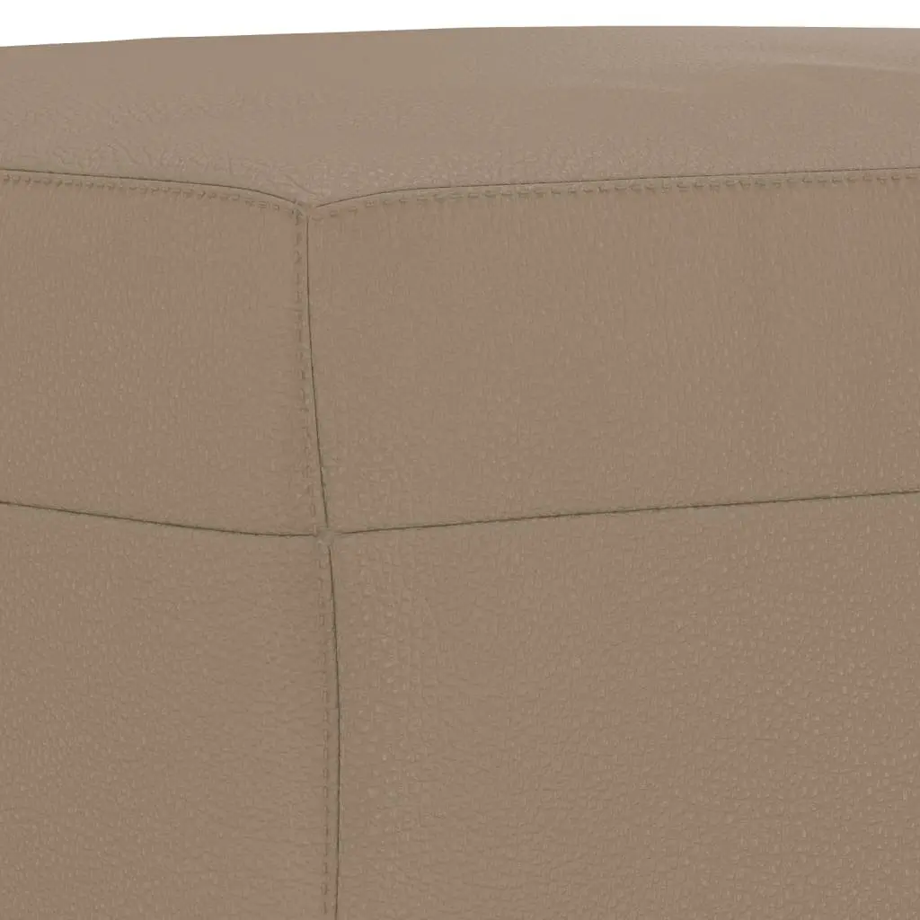3 Piece Sofa Set in Brown Faux Leather