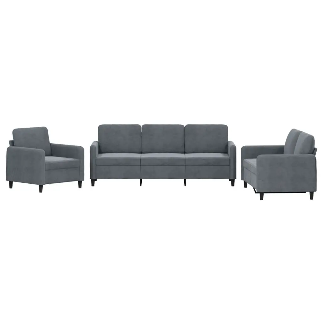 Grey Velvet Sofa Set for Relaxing Spaces